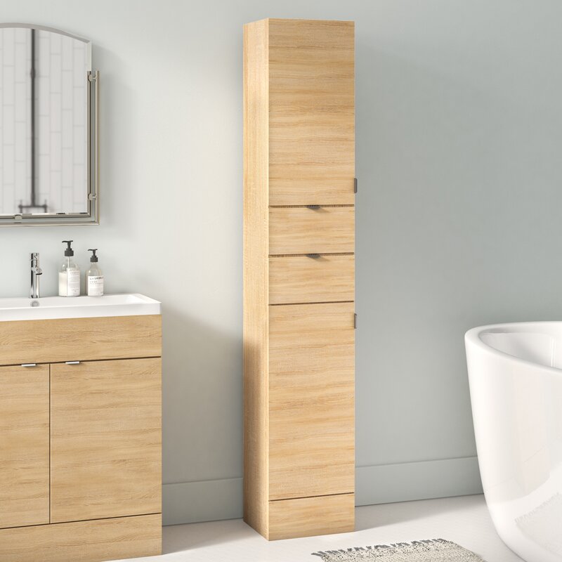 Hudson Reed 30 x 194cm Free Standing Tall Bathroom Cabinet | Wayfair.co.uk